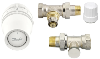 Danfoss radiátor szelep szett 1/2" egyenes kivitel + termofej
